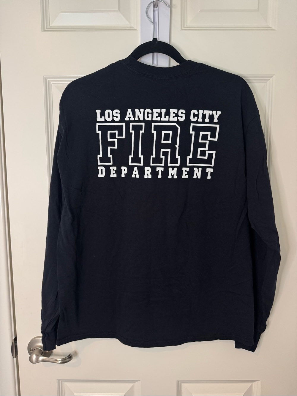 LAFD Los Angeles City Fire Department Long Sleeve Shirt Gildan Black NWOT
